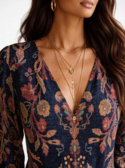 LEIRE - Vestido Largo de Estilo Étnico